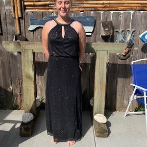 New with tags black formal dress with slight shimmer